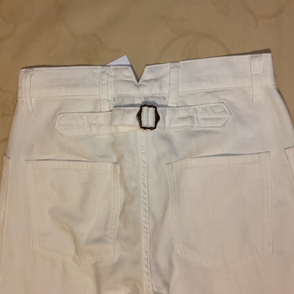 Free People Sandrine Rose Wide Leg Cargo Pant Jeans Size 26 Dust White NWT - Picture 7 of 8